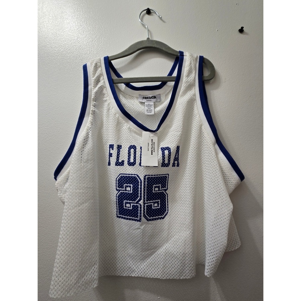 RBG Women's White Blue Florida Gators Basketball Jersey‎ Tank Top Size M